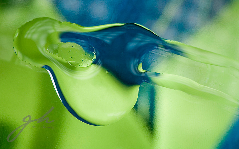 Gota verde azul